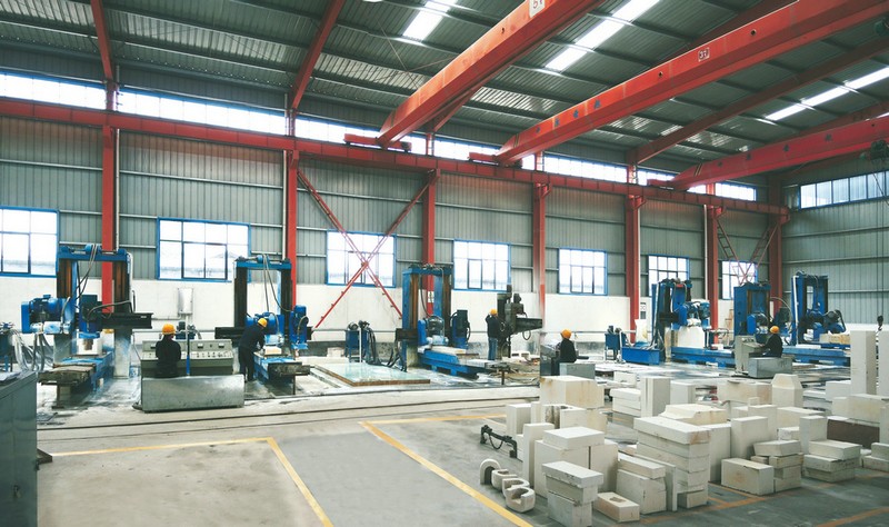 fused cast AZS blocks grinding workshop