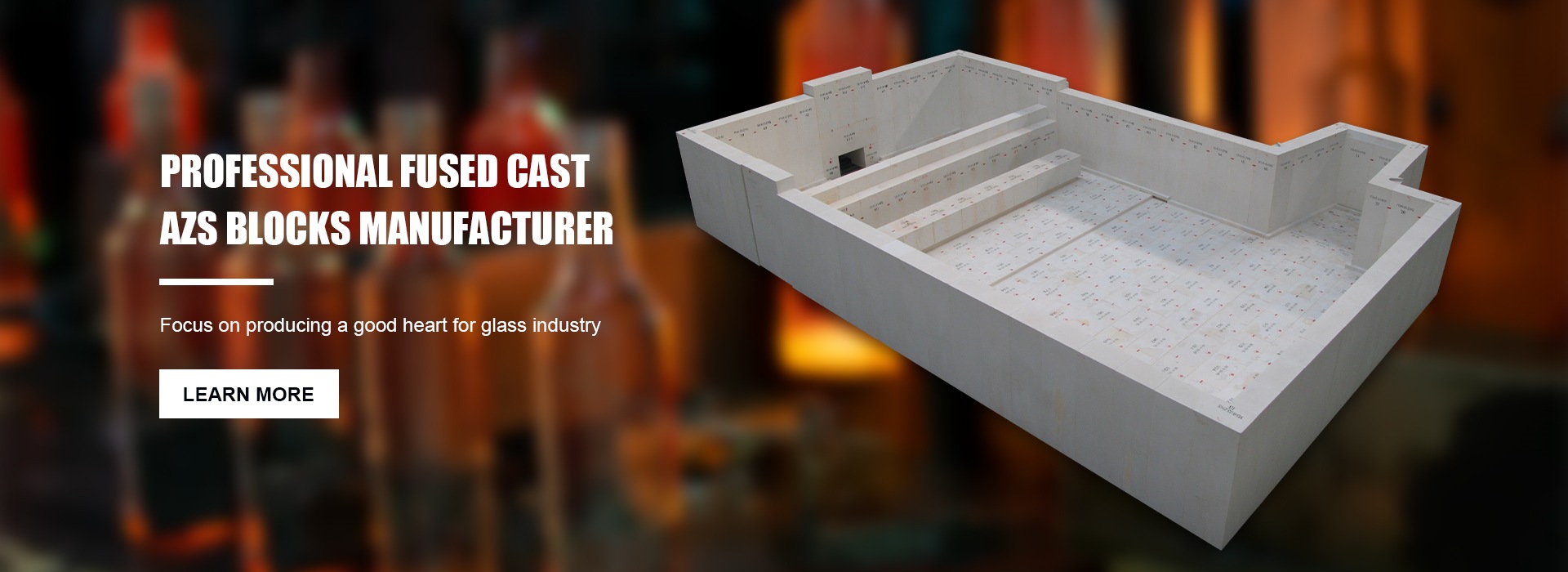 Refractory bricks for glass furnace 